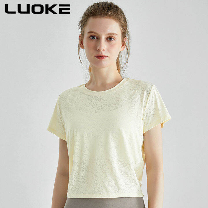 luoke-กีฬา-t-เสื้อผู้หญิงกีฬาเสื้อยืดผู้หญิงหลวมแขนยาวแบบพอดีตัวขนาดใหญ่-professional-การฝึกอบรมเสื้อชุดโยคะ