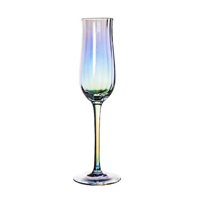 150-400ml Wide Vertical Pattern Tulip Lead-Free Crystal Glass Goblet Red Wine Cocktail Champagne Cup Holiday Gift Wine Drinkware