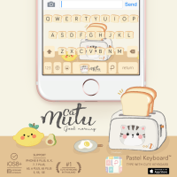 Mutu Cat : Good morning :-) Keyboard Theme⎮(E-Voucher) for Pastel Keyboard App