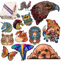 Fabulous Wooden Animal Puzzles Top Quality Puppy Hawk Puzzle Games For Adults Kids Charming Animal Montessori Toy Festival Gifts