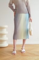 2MUAY PLEAT กระโปรงผู้หญิง กระโปรงอัดพลีทคุณภาพ รุ่น GJO9212 4สี FREE SIZE GRADIENT PRINTED PLEAT SKIRT