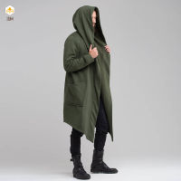 IUM Men S Long Draped Hooded Cardigan With Two Pockets Long Sleeve Loose Casual Long For Autumn Winter Men S Long Draped Hooded Cardigan With Two Pockets Long Sleeve Loose Casual Loneline Sweatshirt