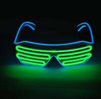 แว่นตา มีไฟ LED ปรับแสง ความเร็ว ได้ 3 ระดับ Led Light Up Neon Shutter Party Glasses for Parties Decorations มี 3 สีให้เลือก