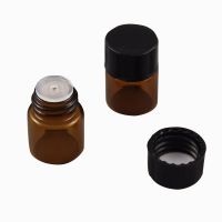 【YF】♧  Hot Sale x 1ML Glass Bottle Vial with Orifice Reducer   Cap 1/4 Dram Small