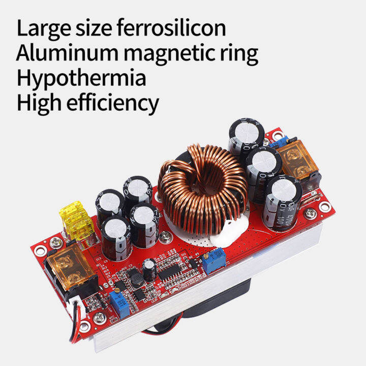โมดูลติดตั้งตัวแปลงไฟฟ้า1800วัตต์30a-โมดูลสเต็บพาวเวอร์ซัพพลาย-dc-dc-dc10-60v-เครื่องชาร์จแรงดันพัดลมควบคุมอุณหภูมิ12-90โวลต์12-90โวลต์