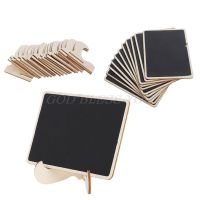 12 Mini กระดานดำ Place Card Holder ขาตั้งงานแต่งงาน Chalkboard Table Number Drop Shipping