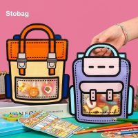【CW】StoBag 50Pcs Candy Snack Packaging Ziplock Bags Tote Handle With Window Cute Small Kids Cartoon Plastic Sealed Food Storage