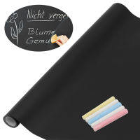 200*60CM Chalkboard Self-Adhesive Blackboard Wall Sticker Waterproof Removable Reusable Black Board Poster with 5 Color Chalk