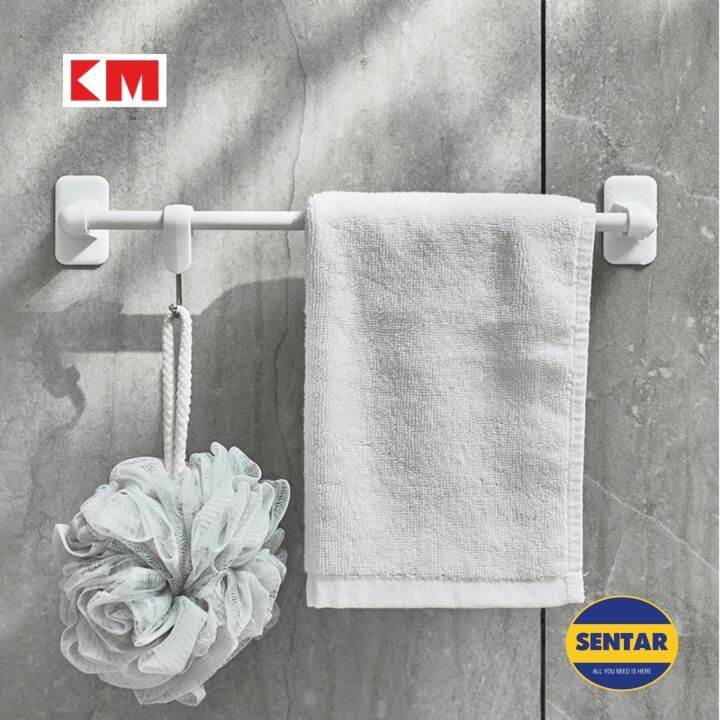 100 Ready Stock Japan KM Plastic Bathroom Towel Rack / MultiPurpose