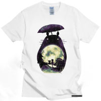 【HOT】 Novelty My Neighbor Totoro Tshirt for Men Pure Cotton Leisure Tshirt Japanese Anime Miyazaki Hayao Fan Tee Shirt แฟชั่นแขนสั้นผ้าฝ้าย