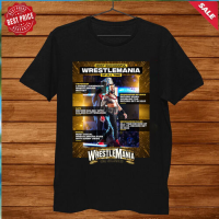 เสื้อยืด WrestleMania 39 2023 Roman Reigns สีดำผ้าฝ้าย 100% Unisex