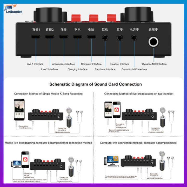 ชุดการ์ดเสียงที่รองรับ-bluetooth-ของ-metal-shell-professional-live-streaming-mobile-computer-recording-mixer