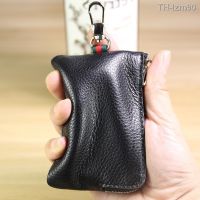 ? กระเป๋าสตางค์ ซองการ์ด ถุงเงิน Leather men multi-functional lumbar odd wallet car keys package soft leather womens mini contracted key restoring ancient ways