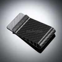Black Carbon Fiber Wallet Money Clip Credit Card Business Card Clip Holder for Men