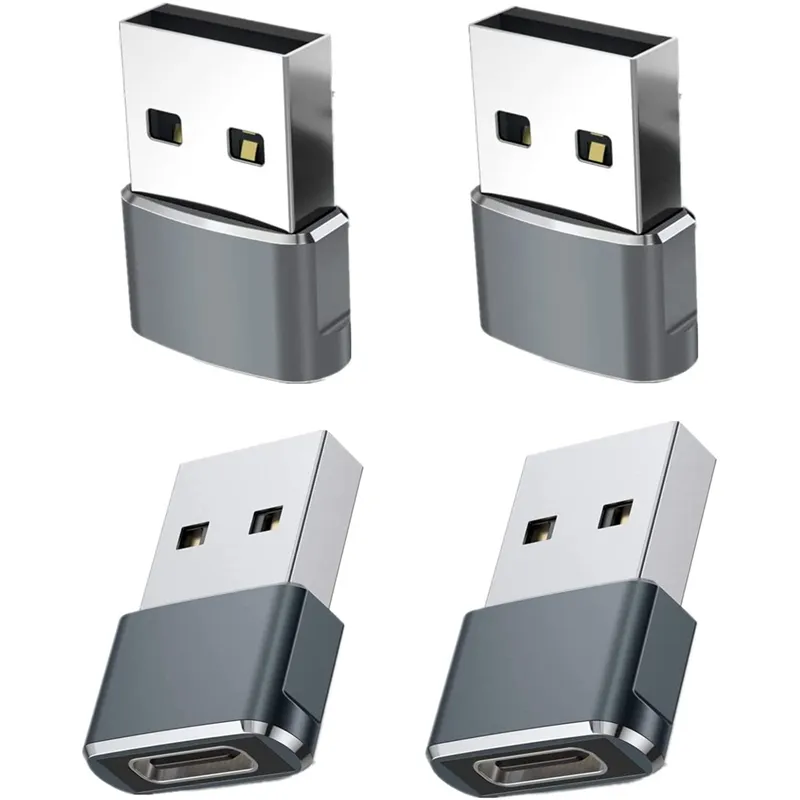 Basesailor USB C Female to USB Male Adapter, Compatible with Laptops, Power  Banks, Chargers, and More Devices with Standard USB A Ports (Gray, 2-Packs)  : : Computers & Accessories