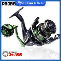 Ultralight Spinning Fishing Reel อัตราทดเกียร์5.2:1 13 + 1bb Max Drag Power Fishing Tackle พร้อมที่จับโลหะ