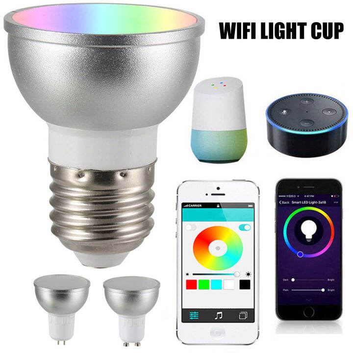 หลอดไฟ-led-อัจฉริยะ-wi-fi-หลอดไฟช่วยในหลอดไฟอัจฉริยะเหมาะสำหรับห้องนอนและทางเดิน