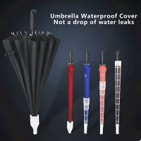 1 Pc Umbrella Waterproof Cover Plastic Anti-Drip Car Telescopic Cover Home Sleeve Anti-Drip Transparent Umbrella Portable Case Umbrellas