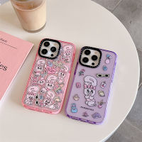 《KIKI》CASE.TIFY rabbit Phone case for iphone 15 15pro 15promax 14 14pro 14promax 13 13pro 13promax 12 12pro 12promax 11 11pro 11promax Transparent air cushion model New design pattern simple Cartoon case iphone x xr xsmax 7+ 8+ Cute