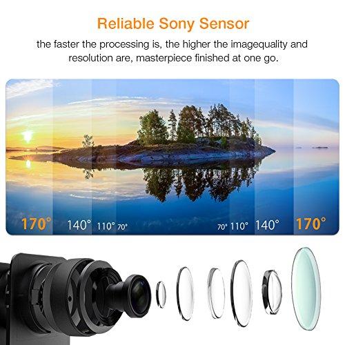 APEMAN Action Camera 4K 20MP WiFi Ultra HD Underwater Waterproof 40M Sports Camcorder with 170 Degree EIS Sony Sensor 2 Upgraded Batteries Portable Carrying Bag and 24 Mounting Accessories Kits 