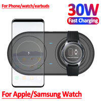 30W Fast Wireless Charger แผ่นชาร์จสำหรับ 14 13 12 Pro Max 7 6 5 4 3 Samsung 5 4 Active Pro Buds