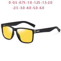 Outdoor Night Vision Lens Myopia Sunglasses Men Polarized Driving Square Prescription Sun Glasses For Man 0 -0.5 -0.75 To -6.0