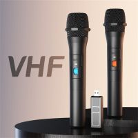 Universal Wireless Microphone 2 Channels VHF Professional Handheld VHF Mic For Meeting Home Party Karaoke Auditoriums V16U Projector Mounts