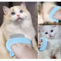 Cat Grooming Comb Self Cleaning Slicker Brush Short &amp; Long Hair Removal Massage Comb Dematting Comb Cat Ears Shaped Hair Brush