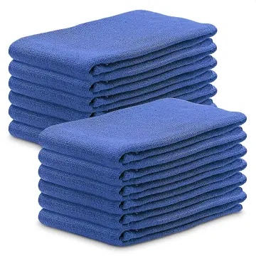 Zeppoli Classic Kitchen Towels - 15 Pack - 14 x 25 - 100% Natural Cotton  Dish Reusable Cleaning Cloths - Blue - Super Absorbent - Machine Washable  Hand Towels