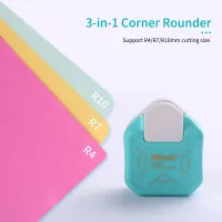 【CW】 3 In 1 Trimmer Rounder Punch R4/R7/R10mm Round Cutter for Card Photo Paper Laminating Pouches