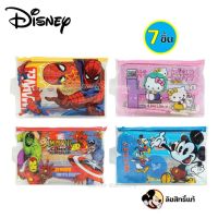 ชุดเครื่องเขียน 7 ชิ้น ลายลิขสิทธิ์ Disney และ sanrio ของแท้ รุ่น 8852A กระเป๋า,ดินสอ,ยางลบ,ไม้บรรทัด,กล่องดินสอ,กบเหลา (pencil set) กล่องดินสอน่ารัก