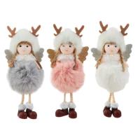 Angel Doll Christmas Ornaments Elk Angel Doll Angle Pendant Tree Ornament 3Pcs Elk Angel Doll Christmas Decoration Home Decor Plush Hangings for Trees suitable