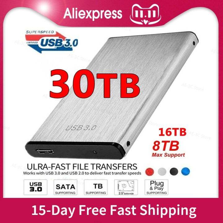 ⊕ New 30TB usb3.1 super large capacity external hard disk drive 2.5