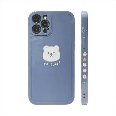 เคสโทรศัพท์ ซิลิโคน พิมพ์ลายการ์ตูนหมีขาว สําหรับ iPhone 11 Pro Max X Xr Xs Max 7 8 Plus Se 2020 12 Pro Max #018