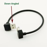 1 pcs USB 2.0 Tipe A Konektor Laki-laki Bawah Sudut untuk USB 2.0 tipe A Perempuan 90 Derajat Miring Ekstensi Adapter Kabel Data Mengisi Kabel 25 cm