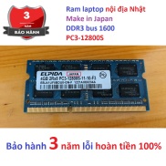 Ram laptop nội địa Nhật make in Japan DDR3 4gb bus 1600 bảo hành 3 năm PC3