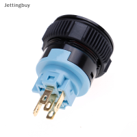 Jettingbuy】ขายแฟลช22มม. เตือนฉุกเฉิน Led สีแดงแสงแฟลชปุ่มกดในตัวสวิตช์ล็อค