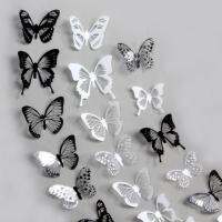 New 18pcs/lot Crystal Butterflies 3d Wall Sticker Beautiful Butterfly Living Room For Kids Room Wall Decals Home Decoration Wall Stickers  Decals