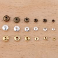 ✹☇✆ 20-100pcs Metal Spacer Beads Wheel Bead Flat Round Loose Beads Flat Round Bead for DIY Jewelry Making Accessories Supplies