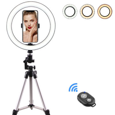 Gb 10นิ้ว Selfie แหวนไฟกับ39.40นิ้วขาตั้งสามขา &amp; ที่วางโทรศัพท์สำหรับแต่งหน้าสตรีมสด,กล้อง LED แหวนแสงสำหรับ Vlog,แต่งหน้า,YouTube,กล้อง,โทรศัพท์-หน้าจอ LCD และรีโมทคอนโทรล
