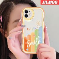 เคส JIUMOO สำหรับ iPhone 11 Pro 11 Pro Max เคสลายการ์ตูนสีสันสดใสรูปรอยยิ้มดีไซน์ใหม่เคสโทรศัพท์แบบใสป้องกันเลนส์กล้องซิลิโคนเนื้อนิ่มโปร่งใสกันกระแทก