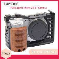 Topcine มีที่จับไม้กรงโลหะสำหรับกล้อง ZV-E1 Sony มีหลาย1/4รูเกลียว ARRI ตำแหน่งจุดและเมาท์รองเท้าระบายอากาศดี