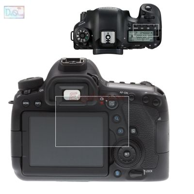 Self-adhesive Glass / Film Main LCD Screen Protector + Info Top Shoulder Cover for Canon EOS 6D Mark II Mark 2 Markii Camera Health Accessories