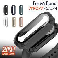 Hard Case + Screen Protector For Xiaomi Mi Band 7Pro 7 6 5 4 Bumper Protective Cover PC Anti-scratch Tempered Glass Accessories Drills Drivers