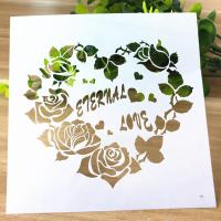 Stencil Lovers Heart-Shaped Hollow Layering Stencils For Wall Painting Scrapbooking Stamping Album Decorative Embossing Template Rulers  Stencils