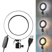 พร้อมส่ง โคมไฟแต่งหน้า โคมไฟเซลฟี่ ไลฟ์สด ไฟแต่งหน้า ไฟวงแหวน Selfie Ring Light 6" 3 Modes ปรับได้