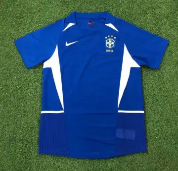 Brazil 2002 World Cup Retro Away Jersey Men Adult –