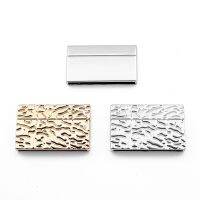 【CW】 2 Sets 35x3mm Hole Flat Embossed/Smooth Magnetic Clasp Leather Making Findings