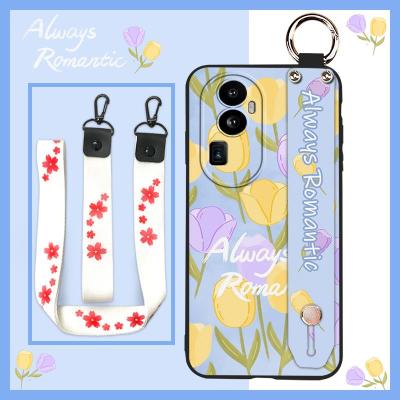 Dirt-resistant Lanyard Phone Case For OPPO Reno10 Pro Plus armor case Anti-dust Soft Silicone cute Fashion Design ring