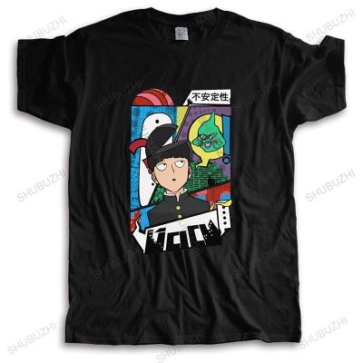 Al5b【พร้อมส่ง】เสื้อยืดแขนสั้น ผ้าฝ้าย พิมพ์ลายมังงะ Mob Psycho 100 แฟชั่น สําหรับผู้ชายS-5XL